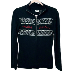 Harley-Davidson Black and White Sweater